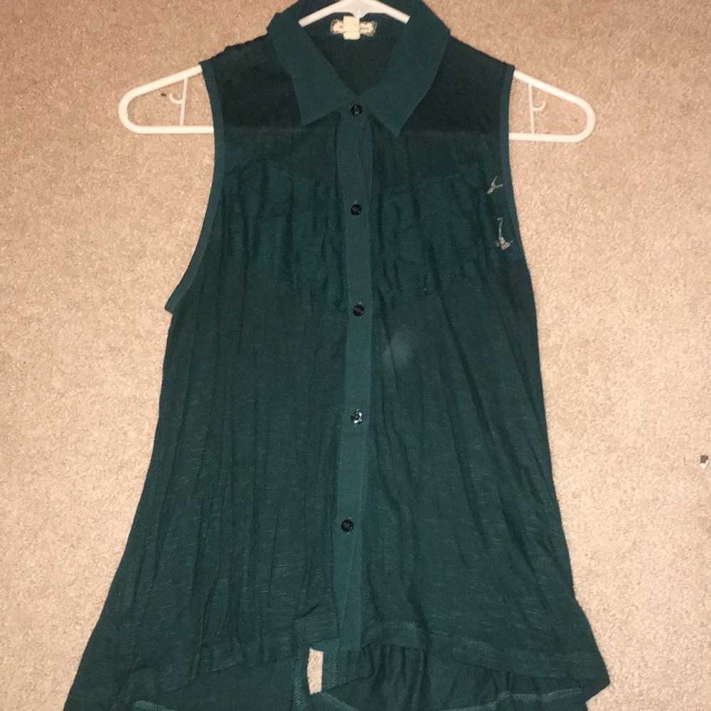 Dark green colored tank top
